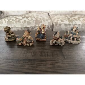 Boyds Bears Folkstone Collection-Lot of 5 (Bearstone, Purrstone, More)